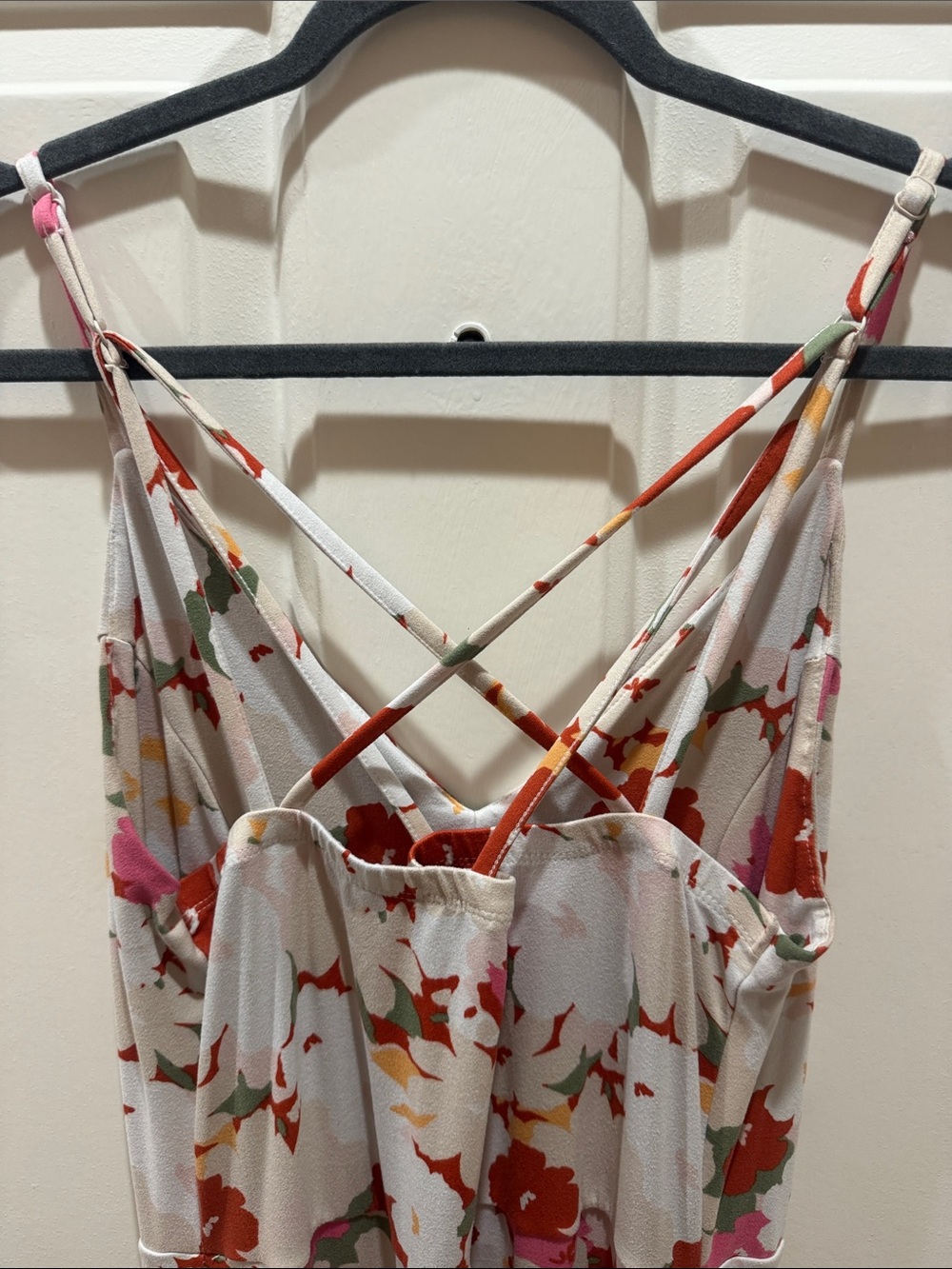 Market & Spruce Cream Maxi Dress with Pink and Red Floral Print - Picture 3 of 3